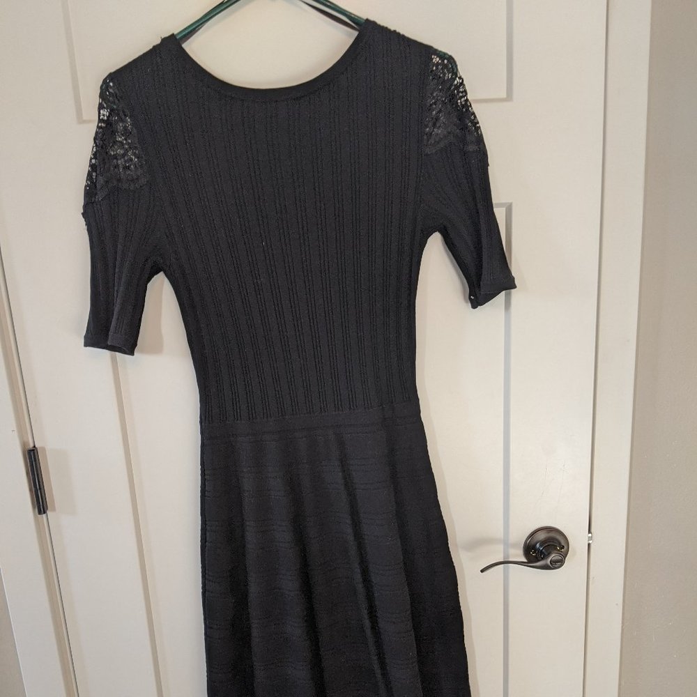 Black dress with lace shoulders